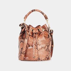 Ann Taylor pink snakeskin bag